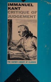Tapa de The Critique of Judgement. Translation with Introduction, by J.H. Bernard. Hafner Publ. 1951.