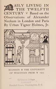 Tapa de Daily living in the twelfth century, based on the observations of Alexander Neckam in London and Paris