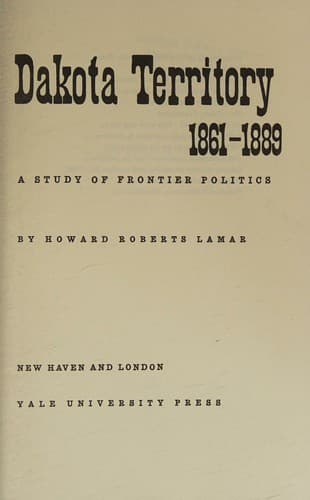 Tapa de Dakota Territory