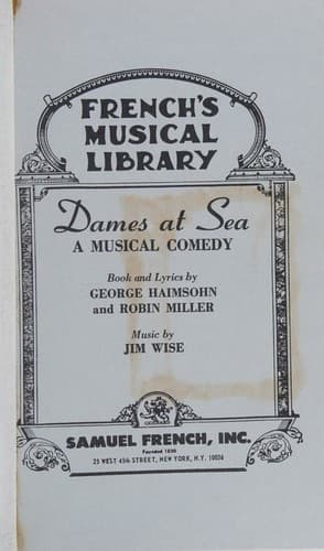 Tapa de Dames At Sea, A Musical Comedy