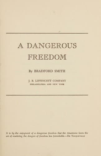 Tapa de A dangerous freedom