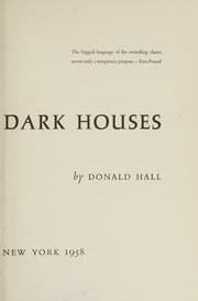 Tapa de The dark houses. [Poems]