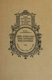 Tapa de Der ausklang der antiken philosophie und das erwachen einer neuen zeit