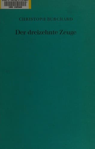Tapa de Der dreizehnte Zeuge