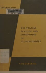 Tapa de Der triviale Familien- und Liebesroman im 20. Jahrhundert
