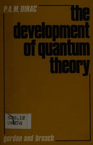 Tapa de The development of quantum theory