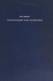 Tapa de Dichtungen und Schriften (Gesamtausgabe; --Germany--)