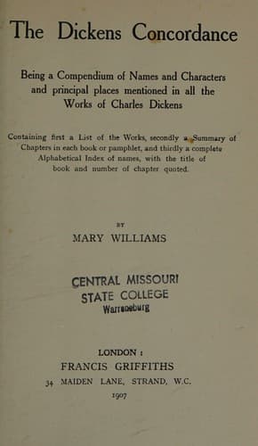Tapa de The Dickens concordance