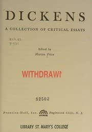 Tapa de Dickens; A Collection of Critical Essays