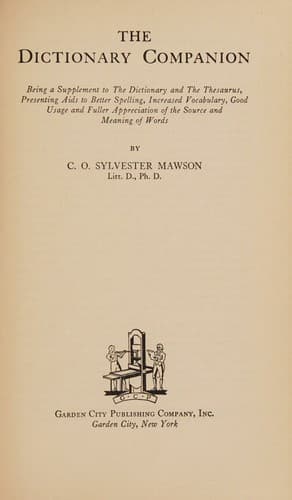 Tapa de The dictionary companion