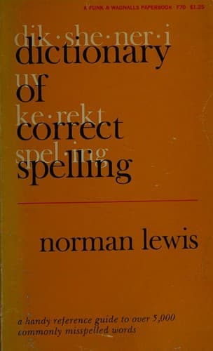 Tapa de Dictionary of correct spelling