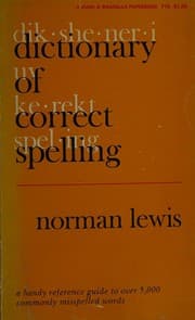 Tapa de Dictionary of correct spelling