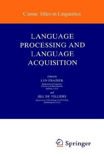 Tapa de Language Processing and Language Acquisition