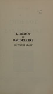 Tapa de Diderot et Baudelaire, critiques d'art. --
