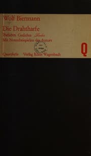 Tapa de Die Drahtharfe - Balladen Gedichte Lieder mit Notenbeispielen des Autors