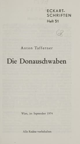 Tapa de Die Donauschwaben