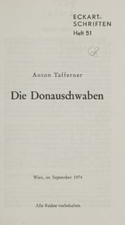 Tapa de Die Donauschwaben