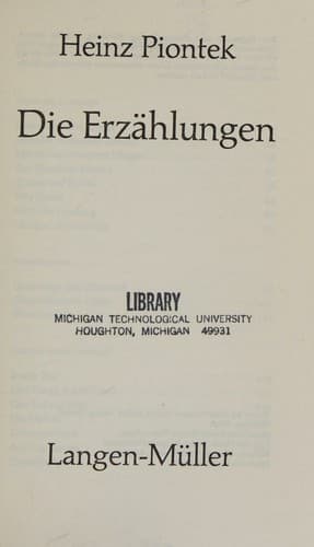 Tapa de Die Erzählungen