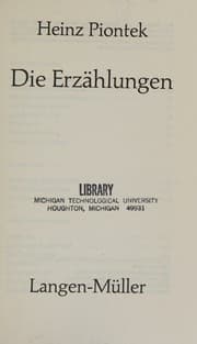Tapa de Die Erzählungen