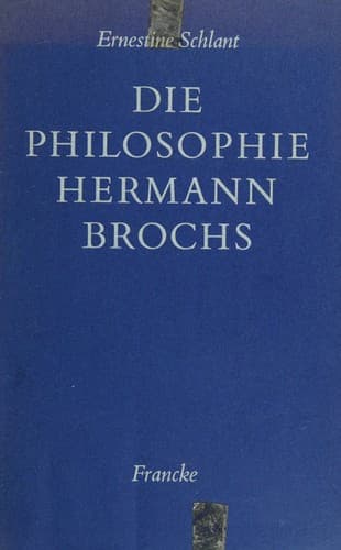 Tapa de Die Philosophie Hermann Brochs