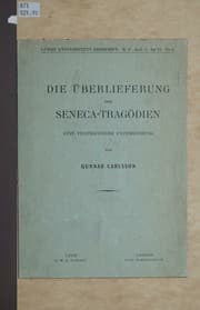 Tapa de Die Überlieferung der Seneca-tragödien