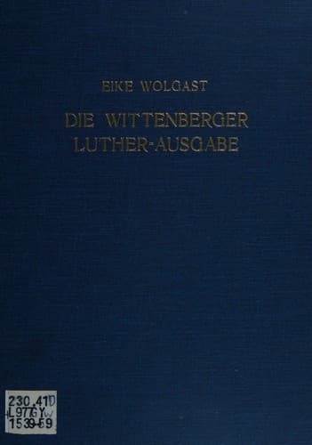Tapa de Die Wittenberger Luther-Ausgabe