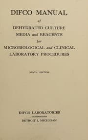 Tapa de Difco Manual of Dehydrated Culture Media and Reagents for Microbiological and Clinical laboratory Procedures