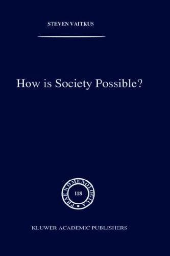 Tapa de How is Society Possible?