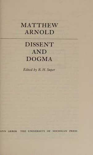 Tapa de Dissent and Dogma