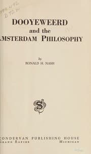 Tapa de Dooyeweerd and the Amsterdam philosophy
