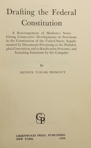 Tapa de Drafting the Federal Constitution