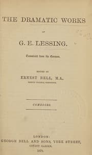 Tapa de The dramatic works of G.E. Lessing