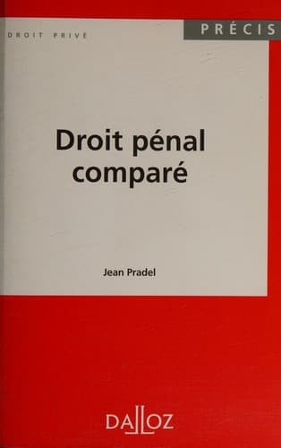 Tapa de Droit pénal comparé