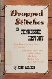 Tapa de Dropped Stitches in Tennessee History