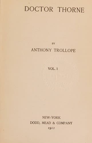 Tapa de Dr. Thorne Vol I,II