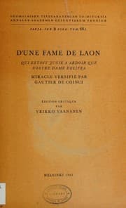 Tapa de d'Une Fame de Laon : Qui Estoit Jugie a Ardoir Que Nostre Dame Delivra