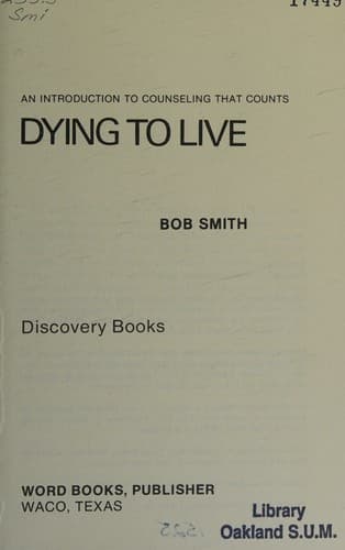 Tapa de Dying to live