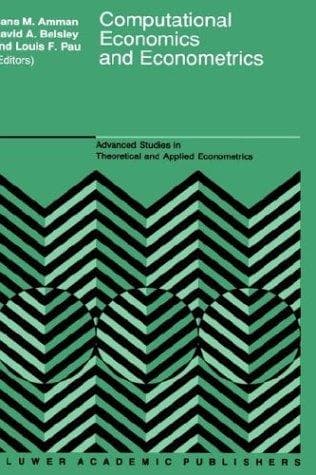 Tapa de Computational economics and econometrics