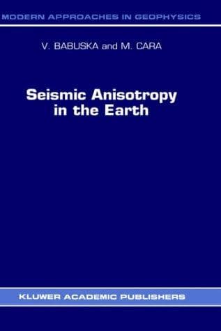 Tapa de Seismic anisotropy in the earth