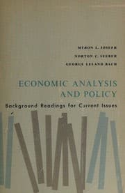 Tapa de Economic analysis and policy, background readings for current issues