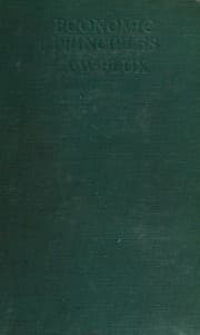 Tapa de Economic principles, an introductory study