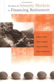 Tapa de The role of annuity markets in financing retirement