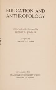 Tapa de Education and anthropology