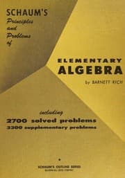 Tapa de Elementary algebra (Schaum's outline series)