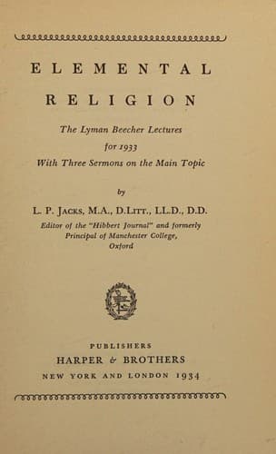 Tapa de Elemental religion;