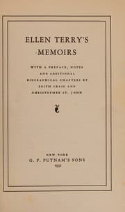 Tapa de Ellen Terry's Memoirs. with a Preface, Notes and Additional Biographical Chapters By Edith Craig and Christopher St. John