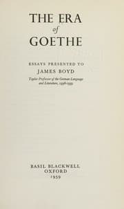 Tapa de The Era of Goethe