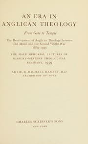 Tapa de An era in Anglican theology, from Gore to Temple