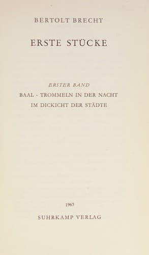 Tapa de Erste Stucke