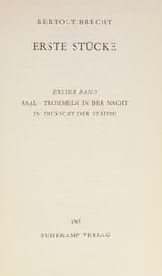 Tapa de Erste Stucke